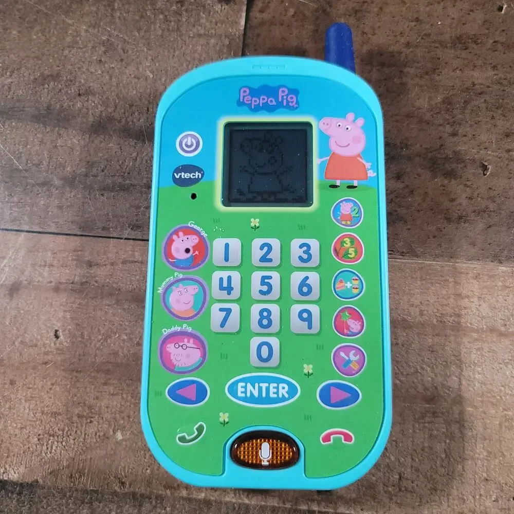 Vtech Peppa Pig Let's Chat Learning Phone Numbers Counting Phrases